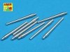 Aber 350L-31 Set of 8 pcs 381mm (15in) L42 Mk.I short barrels for Hood, Repulse, Queen Elisabeth, Vanguard (1:350)